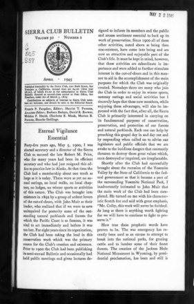 Sierra Club Bulletin 1945 Vol 30 No 2 April thumbnail